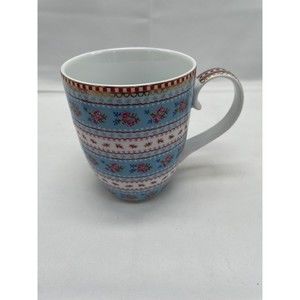 PIP Home Studio Amsterdam Fine Porcelain Cup Blue Ribbon Floral